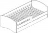 Dětská postel SHOKORA 90x200 s úložným prostorem, bílá