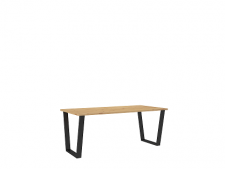CELINE NEW - Jídelní stůl š. 185 x 75 x 90, lamino Dub Artisan/ černý kov (CEZAR=2BALÍKY) "LP" (K150) NOVINKA