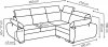 Rohová sedací souprava BODIE, rozkládací s úložným prostorem, pravá, šedá Monolith 92