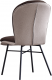 Jídelní židle KIMEA, terakota/tmavě šedá látka/černý kov