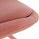 Jídelní židle SABRA, růžová Velvet látka/buk