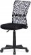 Kancelářská židle KA-2325 BKW, černá mesh, plastový kříž, síťovina motiv