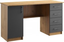 Pracovní stůl OFFICE KIT 3 pravý dub apalačský/šedá