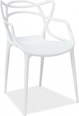 Designová plastová jídelní židle TOBY bílá