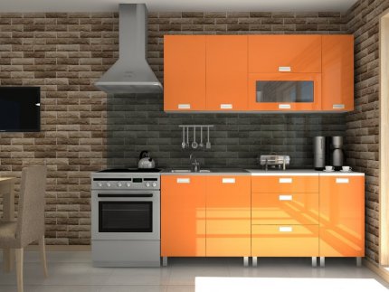 Kuchyňská linka Timothy KRF 180 cm, oranžový lesk