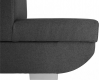 Rohová sedací souprava MAVIS rozkládací s úložným prostorem levá, tmavě šedá