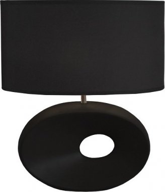 Keramická stolní lampa, černá, QENNY TYP 10