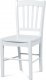 Dřevěná jídelní židle AUC-005 WT, bílá