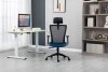 Kancelářská židle, černá MESH síťovina, světle modrá látka, houpací mechanismus, plastový kříž, kolečka pro tvrdé podlah KA-V328 BLUE
