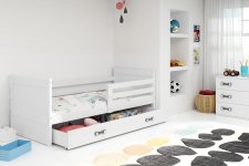 Dětská postel Riky 90x200 s úložným prostorem, bílá
