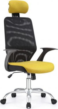 Kancelářská židle, černá / žlutá REYES