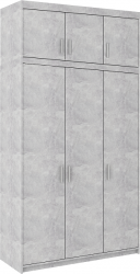 EVERLY 3DN - skříň s nádstavcem bez zrcadla lamino Beton (ELENA BJ03+NAEL BJ03) "LP" (K150)