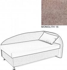 Čalouněná postel AVA NAVI, s úložným prostorem, 120x200, pravá, MONOLITH 15