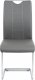 Pohupovací jídelní židle DCL-411 GREY, šedá ekokůže/chrom