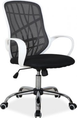 DEXTER - kancelářská židle - látka černá/ plast bílá  (S) (OBRDEXTERCZB) (K150-E) ***