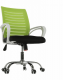 Kancelářská židle OZELA, zelená/černá/bílá/chrom