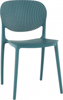 Stohovatelná židle, modrá, FEDRA