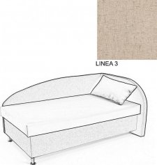 Čalouněná postel AVA NAVI, s úložným prostorem, 120x200, pravá, LINEA 3