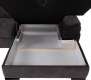 Rohová sedací souprava NATIK NEW, rozkládací s úložným prostorem, pravá, šedá