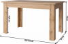 Rozkladací stôl, dub wotan, 132-175x80 cm, MORATIZ