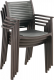 Stohovatelná židle, hnědá/šedá, HERTA