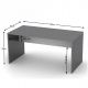 Kancelářský psací stůl RIOMA NEW TYP 16, grafit/bílá