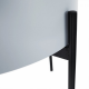 Kulatý odkládací stolek MOSAI, šedá/ přírodní/ černý kov