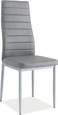 H-261 BIS alu - židle šedá ecokůže /aluminium nohy ( H261BISSSZ ) (S) (K150-E)