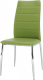 Jídelní židle DELA, ekokůže zelená/chrom