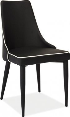 Jídelní čalouněná židle SOREN černá ekokůže