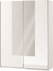 SAMOA 30 (SELENE 30) - SKŘÍŇ se zrcadlem- 2dvéřová - bílá mat / bílá lesk (SZ) (K150-Z)