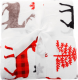 Oboustranná beránková deka, bílá, zimní motiv, 150x200, ANIME