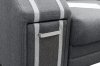 Rohová sedací souprava Avanti, rozkládací s úložným prostorem, pravá, černá Inari 100/bílá Soft 17