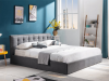 Čalouněná postel ELSIE 180x200, s úložným prostorem, šedá