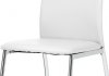 Jídelní židle DCL-419 WT koženka bílá / chrom