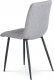 Jídelní židle, potah stříbrná látka, kovové nohy - černý lak DCL-387 SIL2