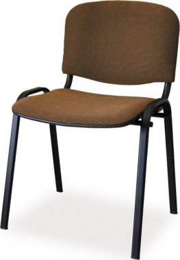 Čalouněná židle ISO černá/hnědá