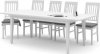 Dřevěná jídelní židle Provence 306 bílá/šedá látka (2 ks)
