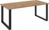 Jídelní stůl PILGRIM 185x90, lancelot/černý kov