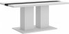 Konferenční stolek BORIS bílá/černý pruh