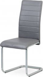 Pohupovací jídelní židle DCL-102 GREY, ekokůže šedá/šedý lak