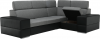 Rohová sedací souprava MONAKO ROH MALÝ, rozkládací s úložným prostorem, pravá, černá/světle šedá