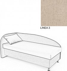 Čalouněná postel AVA NAVI, s úložným prostorem, 90x200, levá, LINEA 3