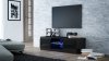 TV stolek Malvína 120 černá/černý lesk/LED