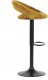 Židle barová, žlutá sametová látka, černá podnož AUB-822 YEL4