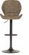 Židle barová, hnědá COWBOY látka, černá podnož AUB-431 BR3