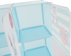 Dětská modulární skříňka, modrá/dětský vzor, EDRIN