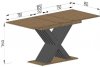 Jídelní stůl rozkládací VARIKA 150x85 dub kraft/antracit