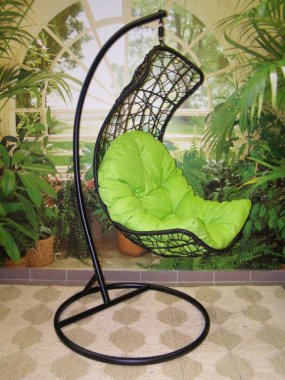 závěsné relaxační křeslo DIANA - zelený sedák