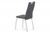Jídelní židle, šedá látka, kov chrom DCL-466 GREY2